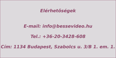 BesseVideo.HU Elérhetőségek